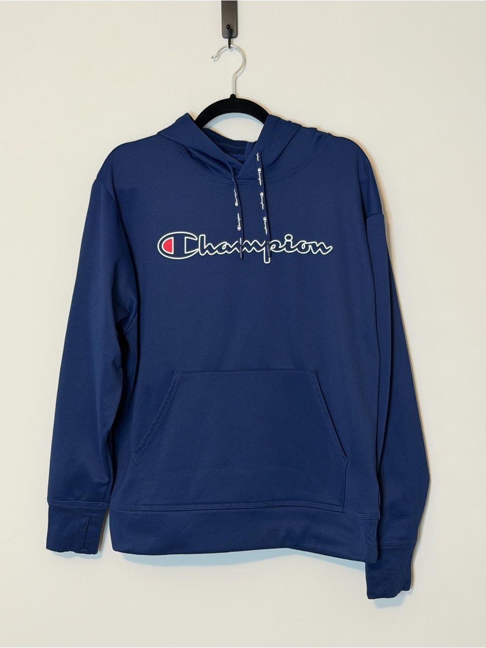 Champion Men’s Navy Blue Performance Pullover Hoodie – Size Medium
